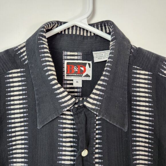 Vtg 90s Brooks & Dunn Shirt Mens XL‎ Pearl Snap Buttons Western Chore Wear Rodeo - Picture 2 of 16